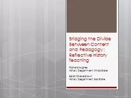 Bridging the Divide Between Content and Pedagogy: Reflectiv