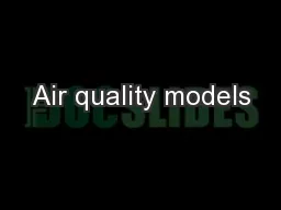 Air quality models