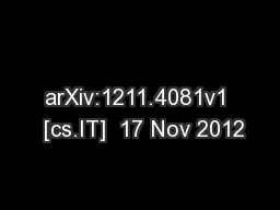 arXiv:1211.4081v1  [cs.IT]  17 Nov 2012