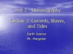 Unit 3 – Oceanography