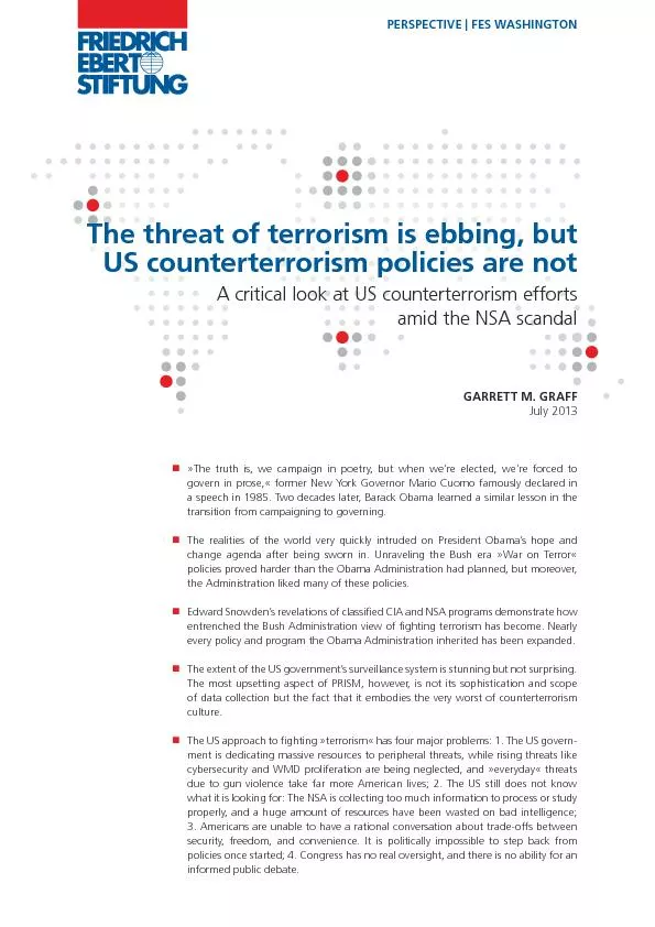 The threat of terrorism is ebbing, but US counterterrorism policies ar