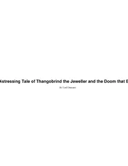 The Distressing Tale of Thangobrind the Jeweller and t