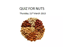 QUIZ FOR NUTS