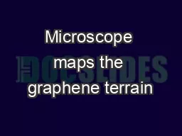 Microscope maps the graphene terrain
