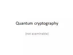 Quantum cryptography