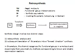 Retrosynthesis