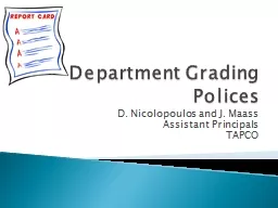 Department Grading Polices