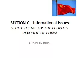 SECTION C—International