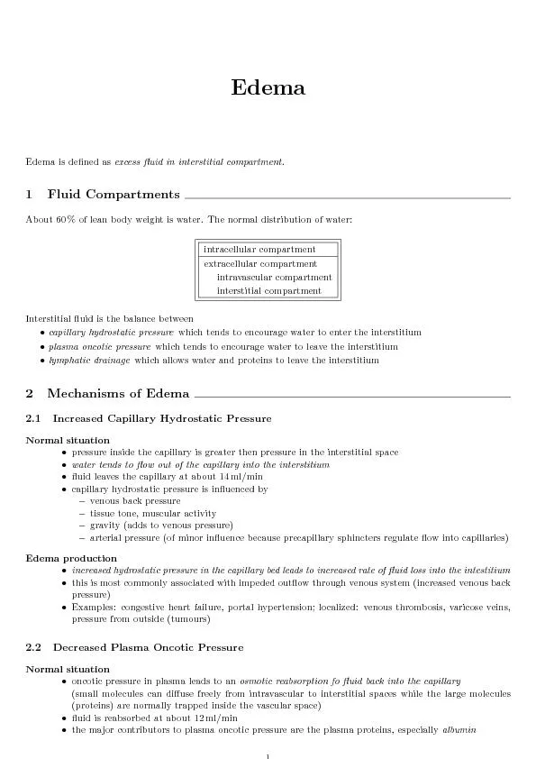 2.3Lymphaticobstruction3FLUIDINBODYCAVITIES