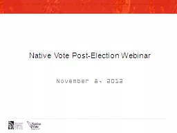 Native Vote Post-Election Webinar