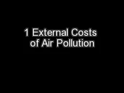 1 External Costs of Air Pollution
