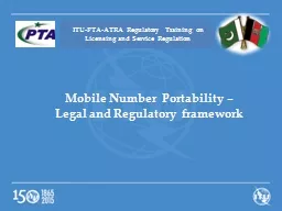 ITU-PTA-ATRA Regulatory Training on Licensing and Service R