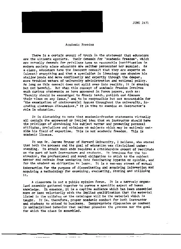 Page 2 June 1971 OSU Faculty Fbrum Papers I do not wish to convey any