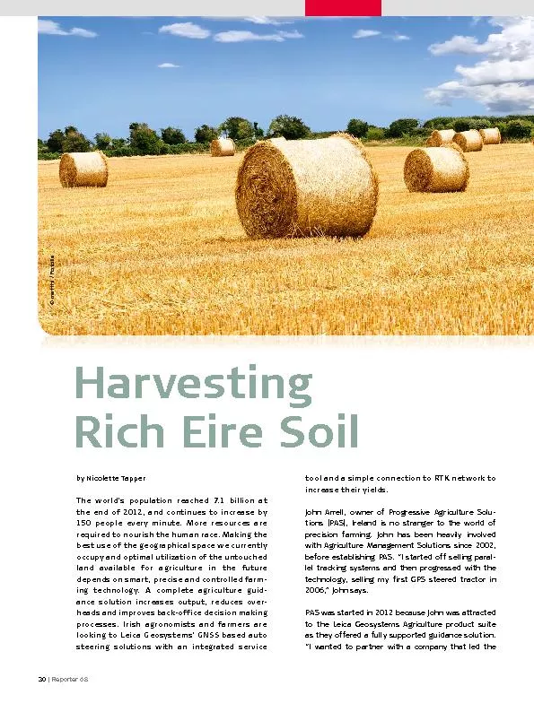 Harvesting Rich Eire Soil by Nicolette Tapper The world’s populat