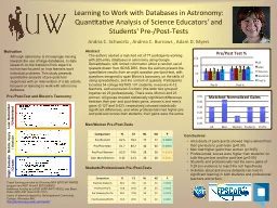 Learning to Work with Databases in Astronomy: Quantitative