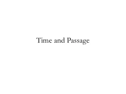 Time and Passage