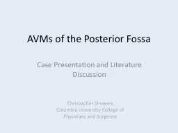 AVMs of the Posterior