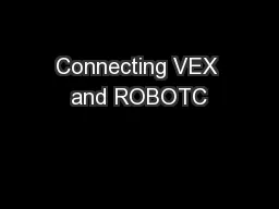 Connecting VEX and ROBOTC