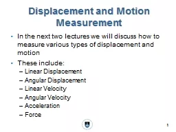 1 Displacement and Motion Measurement