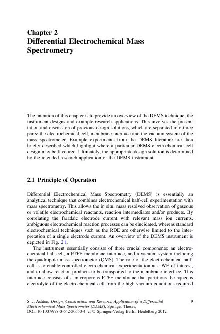 Chapter2DifferentialElectrochemicalMassTheintentionofthischapteristopr