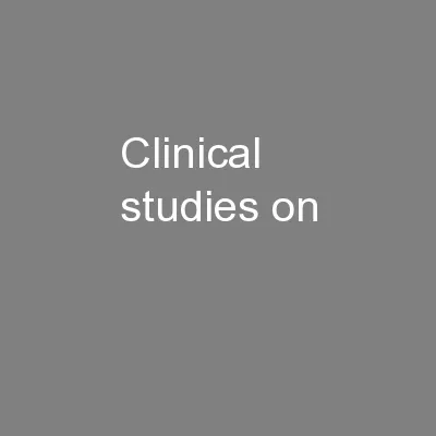 Clinical studies on