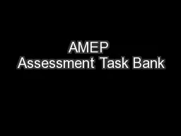 AMEP Assessment Task Bank