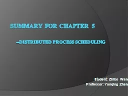 Summary for Chapter 5