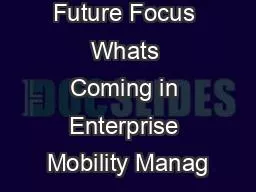 Future Focus Whats Coming in Enterprise Mobility Manag