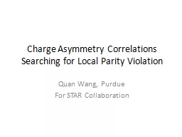 Charge Asymmetry Correlations Searching for Local Parity Vi