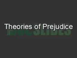 Theories of Prejudice