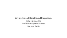 Serving Abroad-Benefits and Preparations