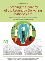 Escaping the tyranny of the urgent by delivering planned care