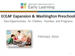 ECEAP Expansion & Washington Preschool