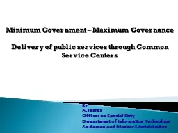 Minimum Government – Maximum Governance