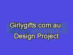 Girlygifts.com.au Design Project