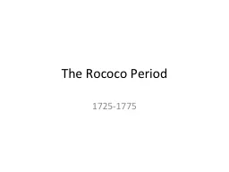 The Rococo Period