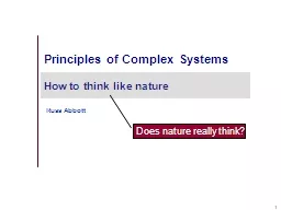 Principles of Complex Systems