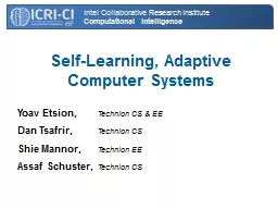 Self-Learning, Adaptive