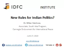 New Rules for Indian Politics?