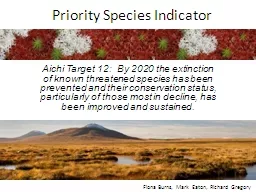 Priority Species Indicator