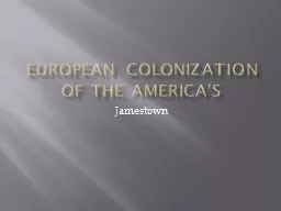 European Colonization of the America’s