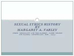 Sexual Ethics History