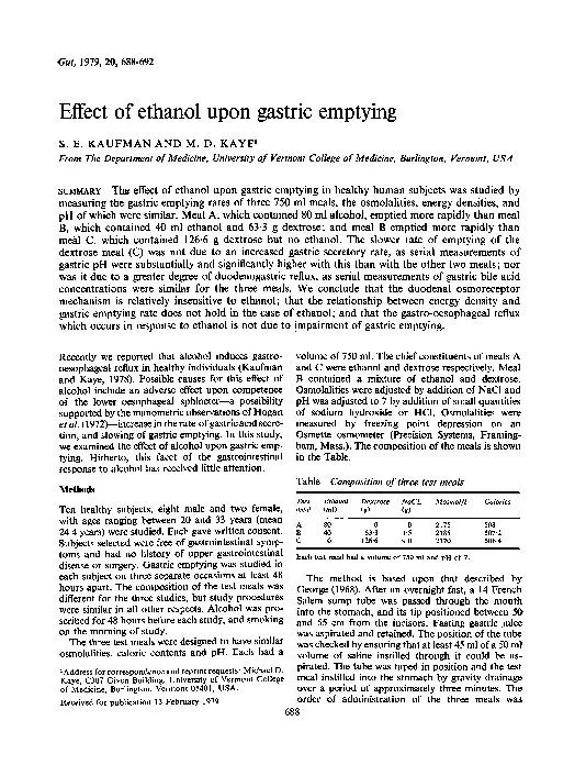 Gut,1979,20,688-692EffectofethanolupongastricemptyingS.E.KAUFMANANDM.D