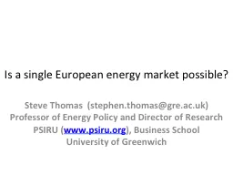 Is a single European energy market possible?