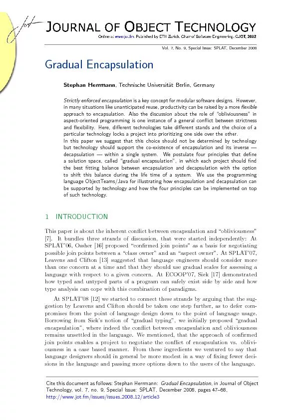 2ONTHEROLEOFENCAPSULATION