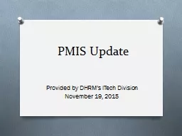 PMIS Update