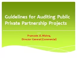 Guidelines for Auditing Public Private Partnership Projects