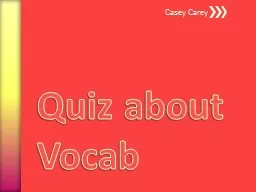 Quiz about Vocab