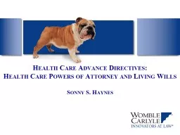 Health Care Advance Directives: