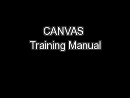 CANVAS Training Manual